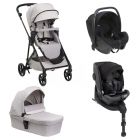 Poussette trio Seety Florence Beige + Siège auto Kory I-Size essential + Nacelle Seety + Bi-Seat Air i-Size + base 360°