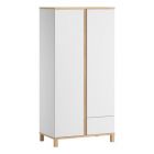 Armoire blanche et bois 2 portes - Collection Altitude