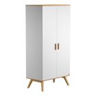 Armoire blanche et bois 2 portes - Collection Nautis