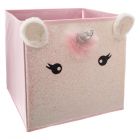 Cube de rangement 29x29 cm Licorne rose