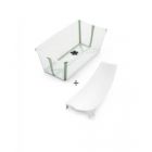 Baignoire Flexi Bath + transat de bain - Vert (transat offert)