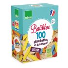 Jeu de construction en bois 100 planchettes Batibloc - Color