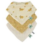 Lot de 3 bavoirs bandana Lively Lion