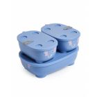 Lot de 3 lunch box empilables Bentomal Bleu Éléphant