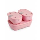 Lot de 3 lunch box empilables Bentomal Rose Cochon