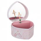 Coffret musical cœur phosphorescent Ballerine rose