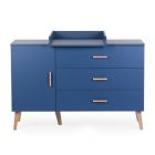 Commode Bold blue bleu avec plan à langer