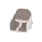 Coussin de chaise PVC à sangles PVC gris/blanc