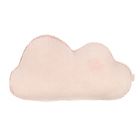 Coussin nuage Lin français Mauve Pink broderie oiseau