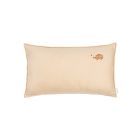 Coussin rectangulaire Lin français Sand broderie oiseau