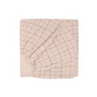 Drap housse 70x140 cm Lin français Mauve Pink Grid