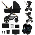 Pack poussette Moov² Air 3 en 1 Pure Black Eva Wheels