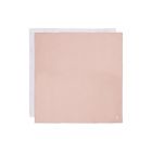 Lot de 2 langes gaze de coton 115 x 115 cm Wild Rose et Ivoire