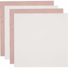 Lot de 4 langes gaze de coton 70 x 70 cm Wild Rose et Ivoire