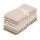 Lot de 8 langes en coton Rose