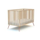 Lit bébé only de Jurababy hêtre et terracotta 60x120 cm