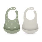 Lot de 2 bavoirs silicone Colour Essence Vert