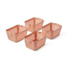 Lot de 4 paniers de rangement Makeeva Tuscany rose