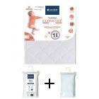 Pack Matelas bébé climatisé + alèse blanc + drap housse blanc - 70x140 cm