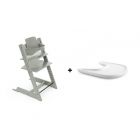 Pack chaise haute Tripp Trapp + baby set + tablette Vert glacier