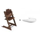 Pack chaise haute Tripp Trapp + baby set + tablette Chêne brun chaud