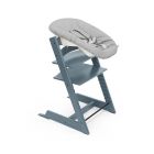 Pack chaise haute Tripp Trapp Hêtre Fjord Blue + Newborn gris