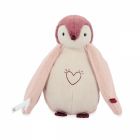 Peluche Veilleuse pingouin rose