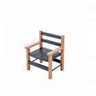 Petit fauteuil enfant avec accoudoirs Juliette Hybride kaki