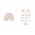 Poster A3 Rainbow Alphabet - pink