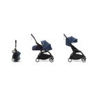 Poussette complète YOYO 3 châssis noir Pack 0+ et 6+ Bleu Air France