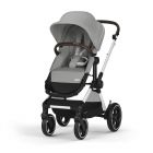 Poussette Eos Lux 2-en-1 Stone Grey châssis Silver