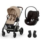 Poussette duo Balios S Lux 3 Almond Beige + Siège auto Cloud G i-Size