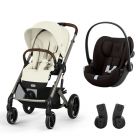 Poussette duo Balios S Lux 3 Seashell Beige + Siège auto Cloud G i-Size