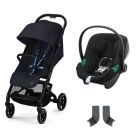 Poussette duo Beezy Dark blue + Siège auto Aton B2 i-Size