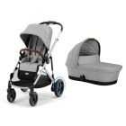 Poussette duo e-Gazelle S Stone Grey + Nacelle S