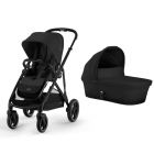 Poussette duo Gazelle S Moon Black châssis Noir + nacelle