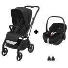 Poussette duo Leona² + siège auto Pebble 360 Twillic Black