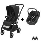 Poussette duo Leona² + Siège auto Coral 360 I-Size Twillic Black