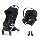 Poussette duo Orfeo Dark blue + Siège auto Aton B2 i-Size