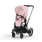 Poussette e-Priam 2 Peach Pink châssis Matt Black