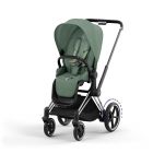 Poussette e-Priam 2 Leaf Green châssis Chrome Black