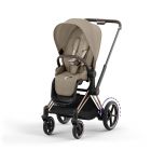 Poussette e-Priam 2 Cozy Beige châssis Rose Gold