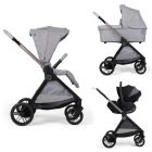 Poussette trio Bellagio + siège auto First Seat Recline i-Size black satin + nacelle Flexi Lunar Rock