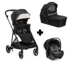 Poussette trio Seety + siège auto First Seat Recline I-Size + nacelle Seety Black