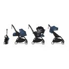 Poussette trio YOYO 3 - Châssis noir Pack 0+ & 6+ Bleu Air France + siège auto car seat by BeSafe