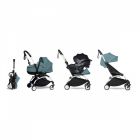 Poussette trio YOYO 3 - Châssis blanc Pack 6+ siège auto car seat by Besafe + Nacelle Aqua