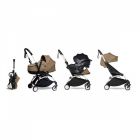 Poussette trio YOYO 3 - Châssis blanc Pack 6+ siège auto car seat by Besafe + Nacelle Toffee