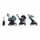 Poussette trio YOYO 3 - Châssis noir Pack 6+ siège auto car seat by Besafe + Nacelle Aqua