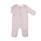 Pyjama coton zip 1 mois Rose