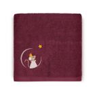 Serviette de bain 100x100 cm Souris Framboise personnalisable